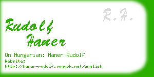 rudolf haner business card